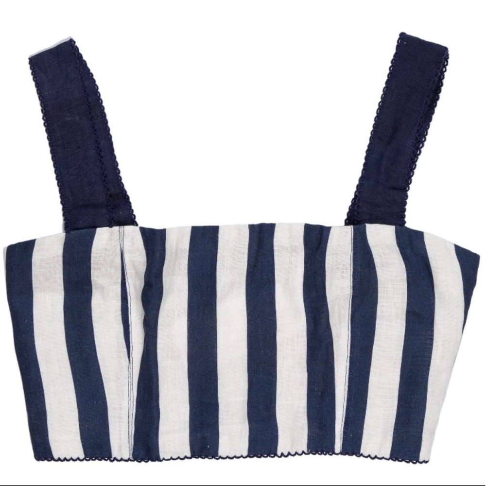 NWOT Agua by Agua Bendita Cropped Linen Top- XS
